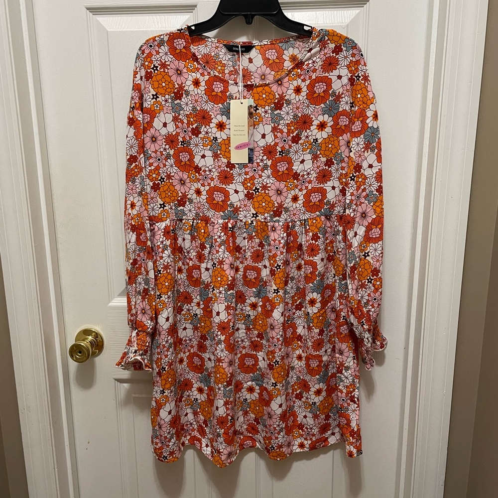 Floral Long Sleeve Dress NWT